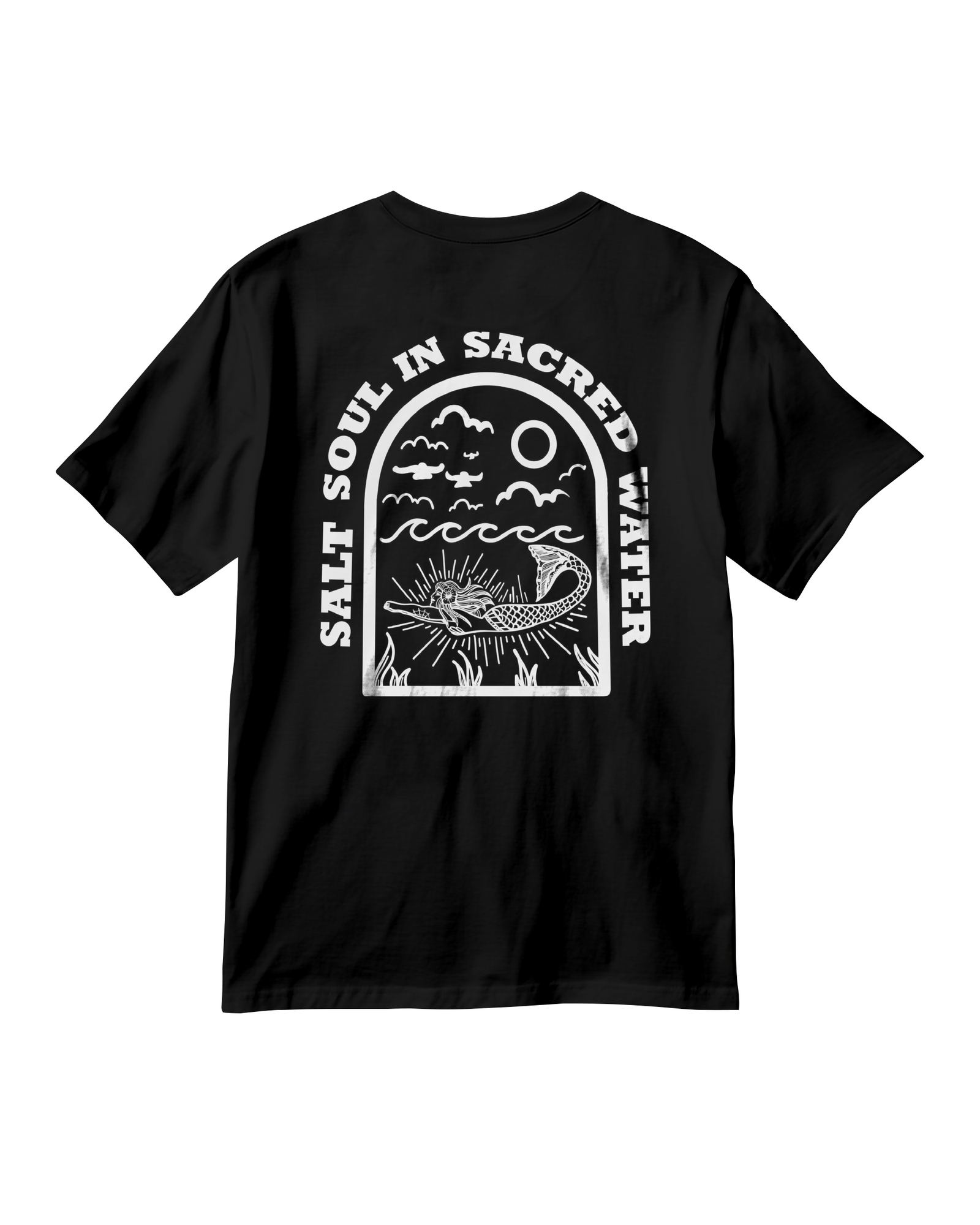 CAMISETA SALT SOUL IN SACRED WATER PRETA